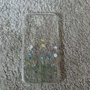 Two clear floral iPhone 11 cases